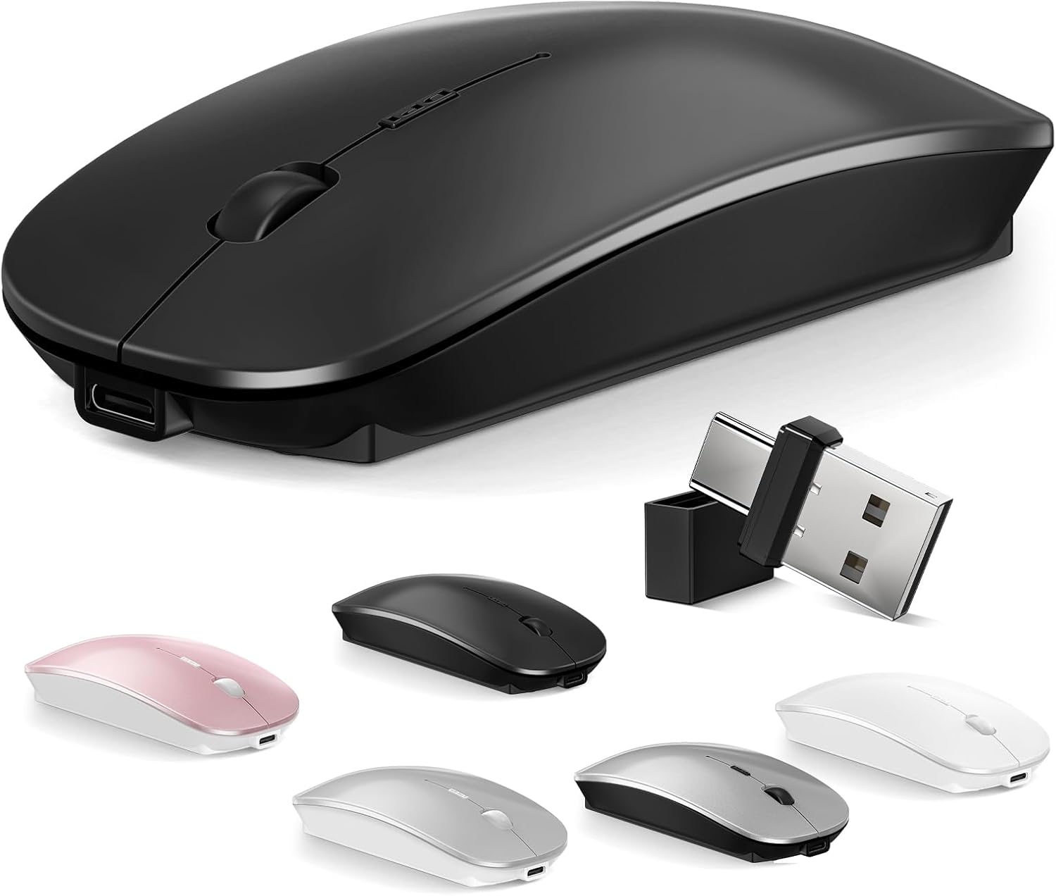 Mouse for MacBook Wireless Bluetooth Mice Laptop Mac Pro PC iPad Dual Mode