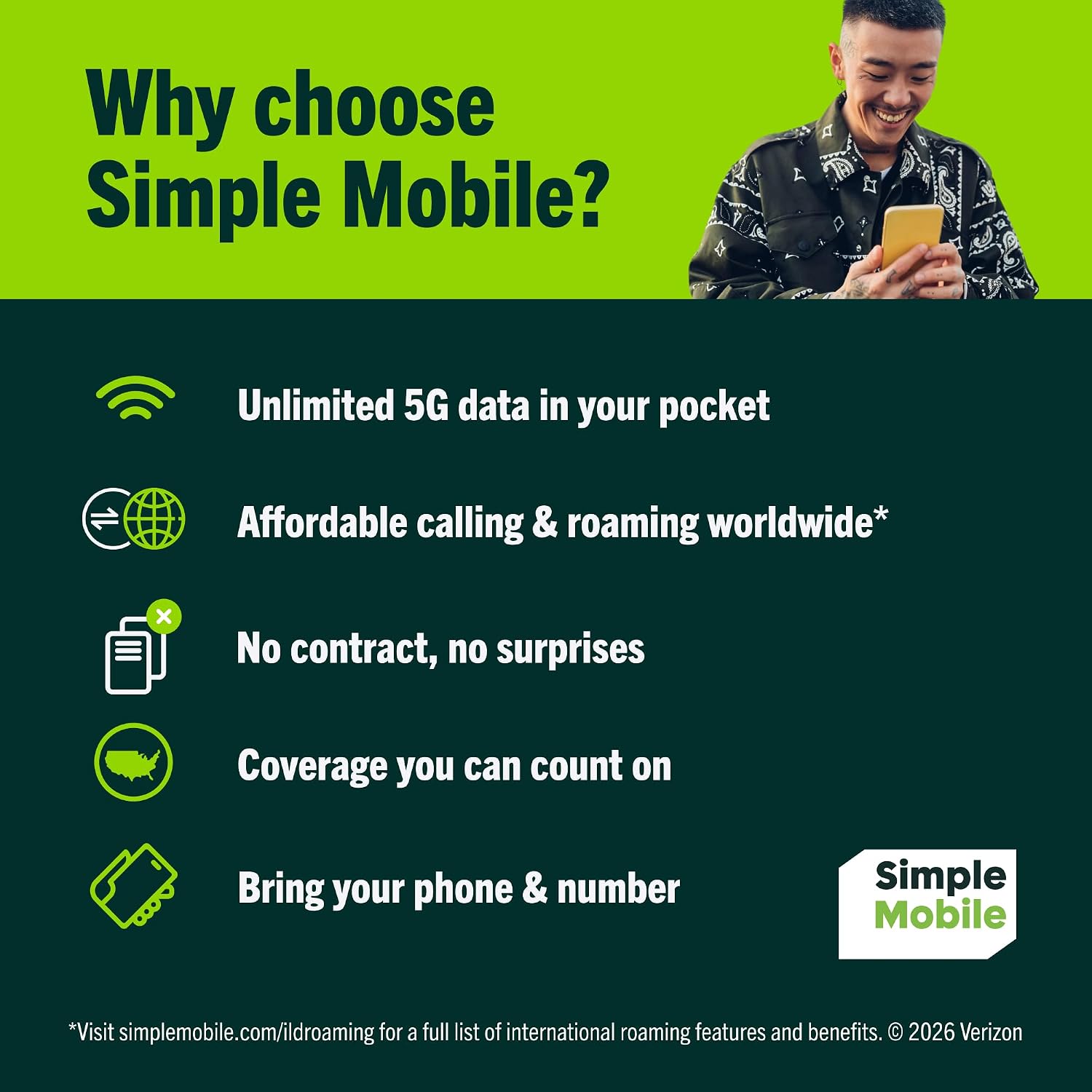 Simple Mobile Bring Your Own Phone Prepaid SIM Kit